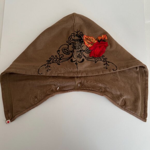 Johnny Was Los Angeles Khaki Two-Way Zip Hoodie Medium - Picture 11 of 13